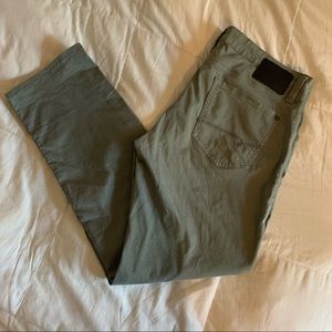Mavi Zach Straight Leg Pants in Grey & Green